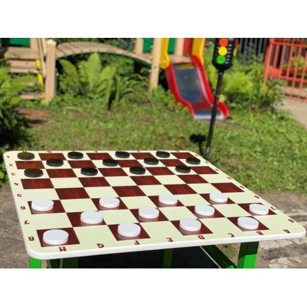 Стол развивающий игровой «Шахматы и шашки», ТМ Petra   (атмосферозащитный чехол) 