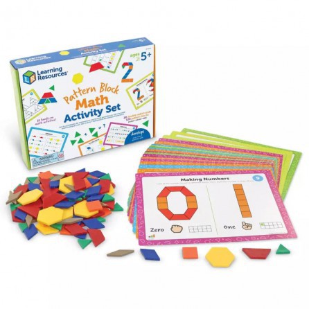 Развивающая игрушка Геометрические блоки.Основы математики с карточками (144 элемента)