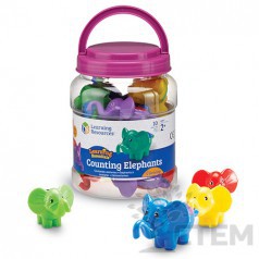 Развивающая игрушка Разноцветные слоны (серия Snap-N-Learn, 10 элементов)