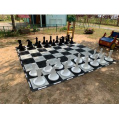 Мобильный игровой набор уличный ручной работы  «Шахматы и шашки» для ДОУ, ТМ Petra