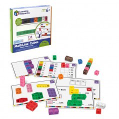 Соединяющиеся кубики Академия математики ( от 6 лет, 115 элементов с карточками)