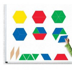 Развивающая игрушка Магнитные блоки (геометрические, демонстрационный материал, 47 элементов)