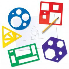 Развивающая игрушка Основы геометрии (шаблоны для геометрических фигур, 5 элементов)