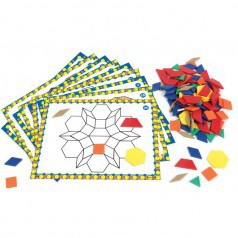 Развивающая игрушка Мозаика. Цветные узоры СТЕМ (124 элементов с карточками)